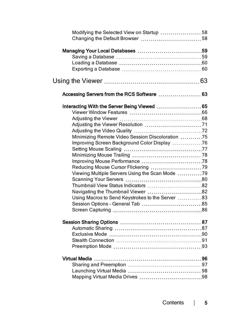 Using the viewer 63 | Dell KVM 1082DS User Manual | Page 5 / 114