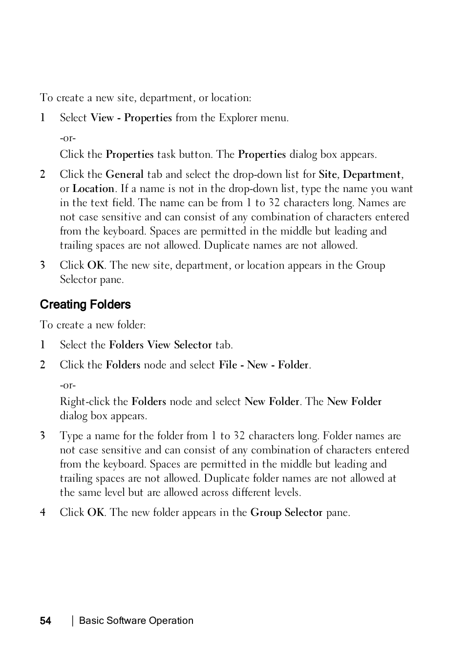 Creating folders | Dell KVM 1082DS User Manual | Page 54 / 114