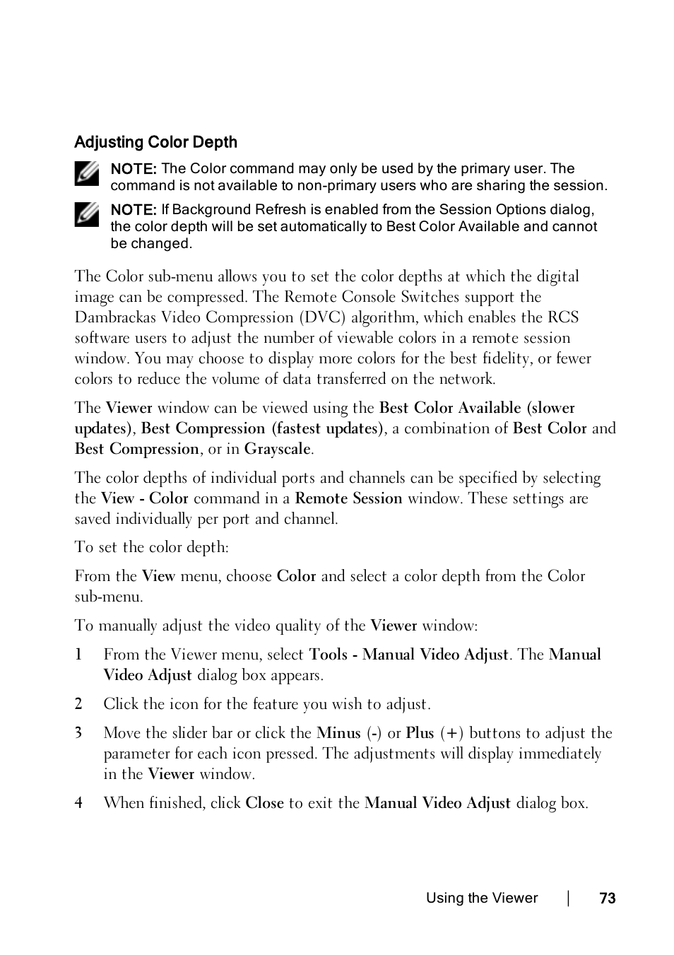 Dell KVM 1082DS User Manual | Page 73 / 114