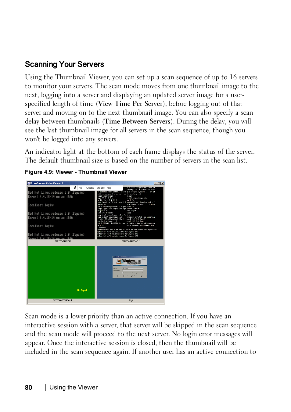 Scanning your servers | Dell KVM 1082DS User Manual | Page 80 / 114