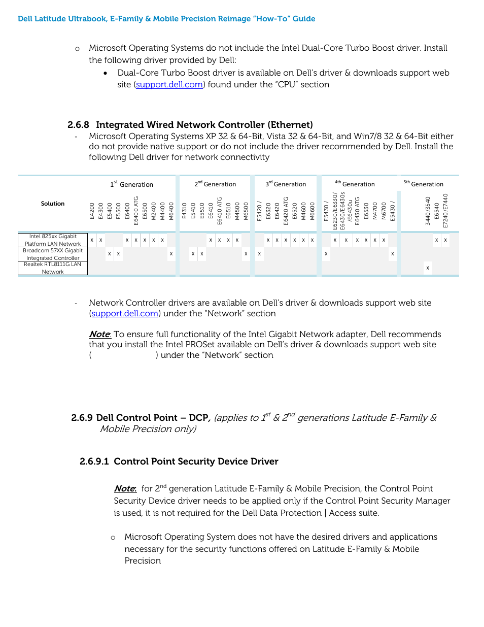 Applies to 1, 8 integrated wired network controller (ethernet), 9 dell control point – dcp | 1 control point security device driver, For 2 | Dell Precision M4800 (Late 2013) User Manual | Page 19 / 46