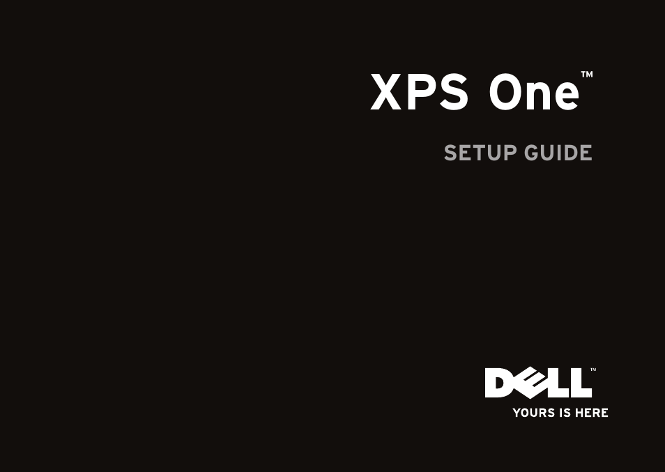 Dell XPS One 24 (Late 2008) User Manual | 80 pages