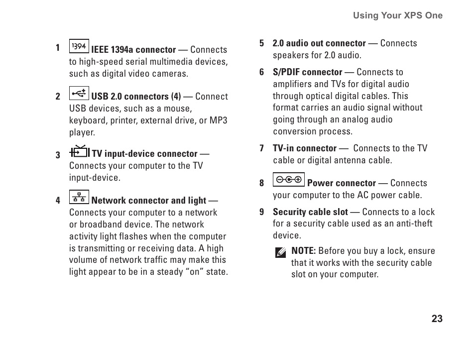 Dell XPS One 24 (Late 2008) User Manual | Page 25 / 80