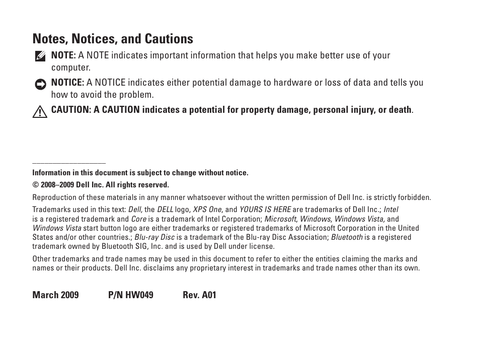 Dell XPS One 24 (Late 2008) User Manual | Page 4 / 80