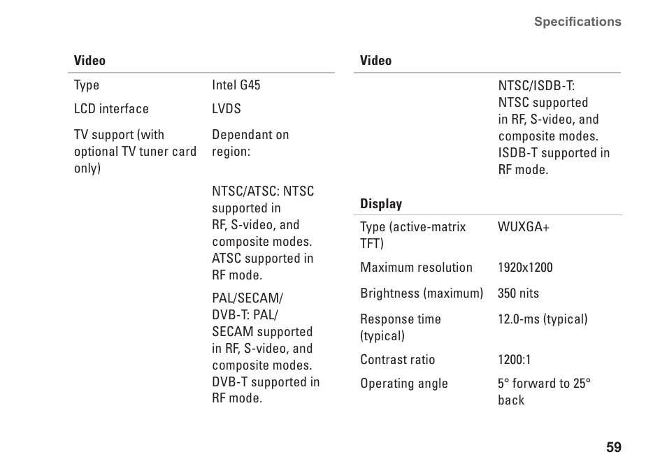 Dell XPS One 24 (Late 2008) User Manual | Page 61 / 80