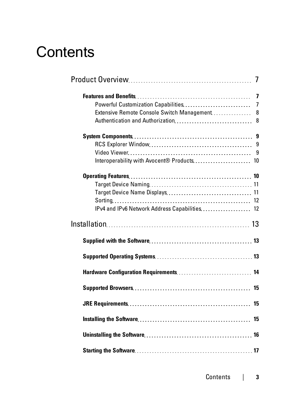 Dell KVM 1081AD/ KVM 2161AD User Manual | Page 3 / 112