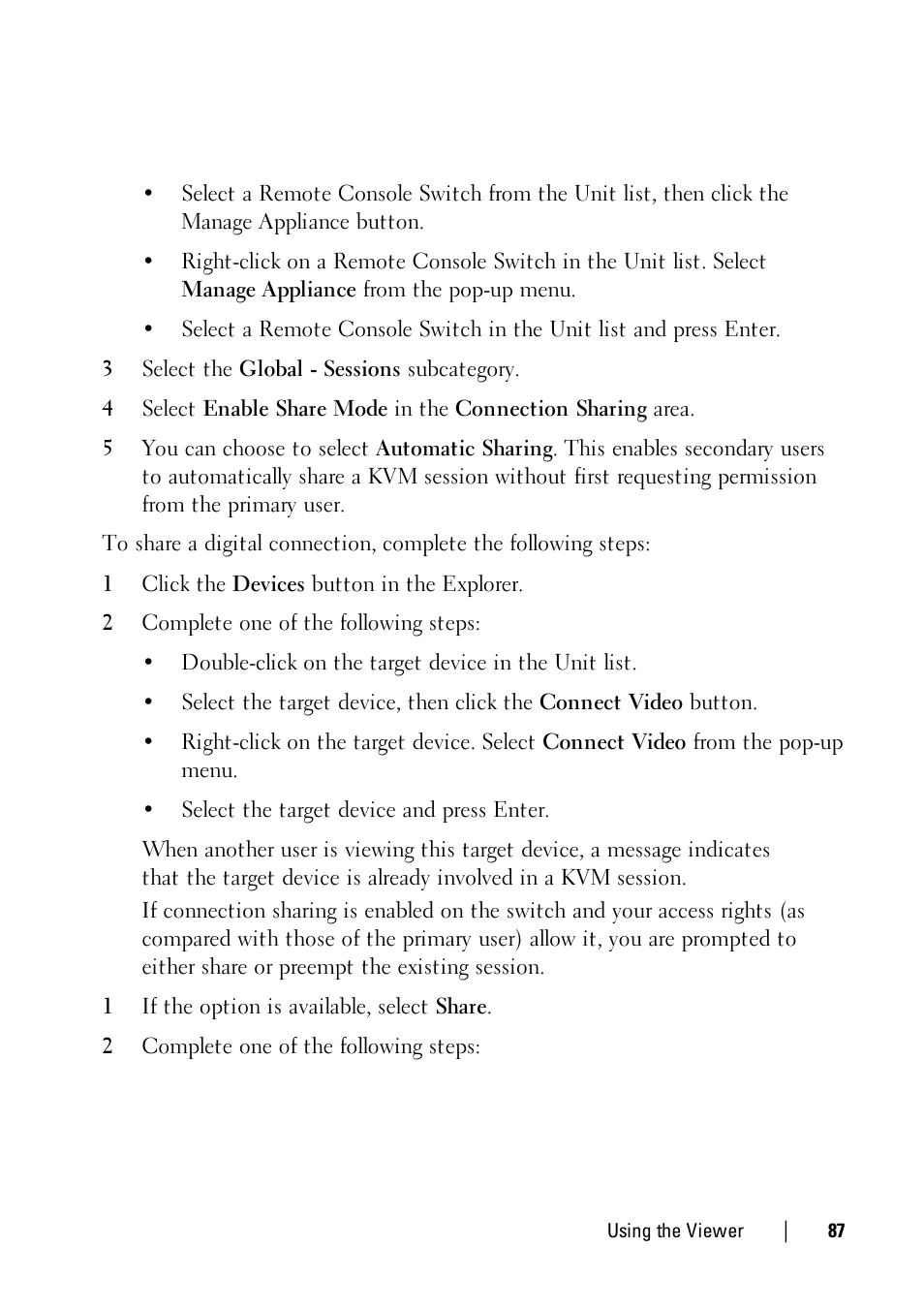 Dell KVM 1081AD/ KVM 2161AD User Manual | Page 87 / 112