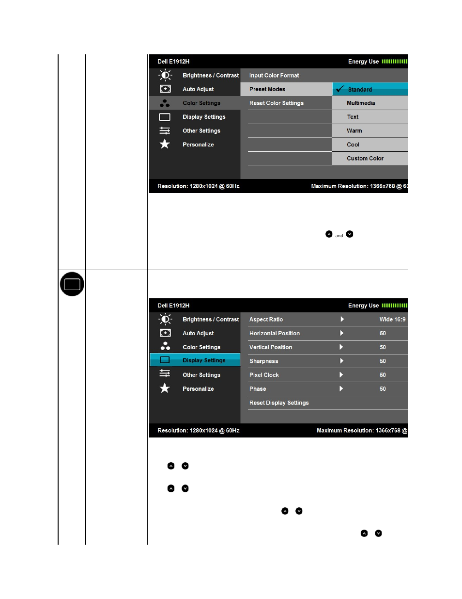 Dell E1912H Monitor User Manual | Page 17 / 32