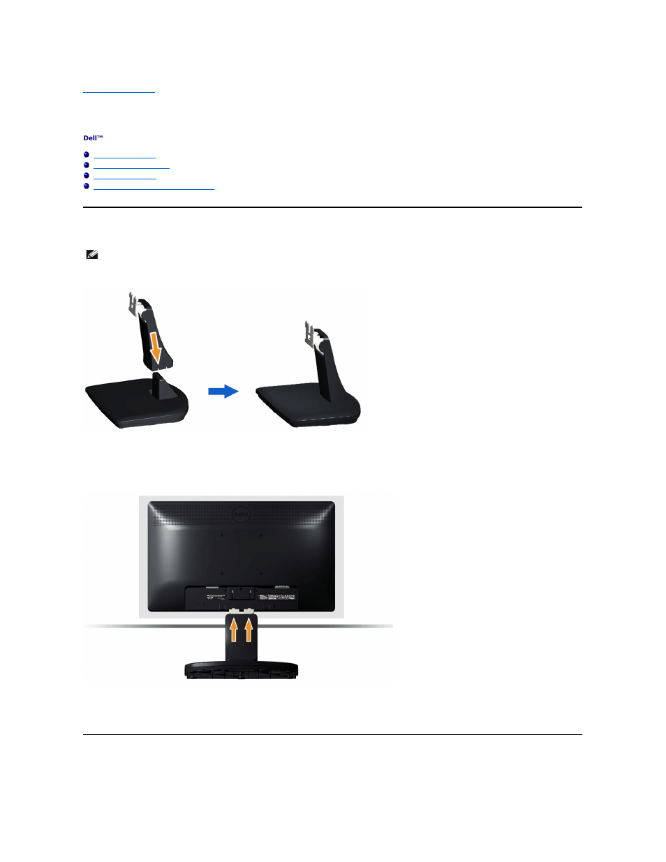 Setting up the monitor, Attaching the stand, Connecting your monitor | Dell E1912H Monitor User Manual | Page 26 / 32