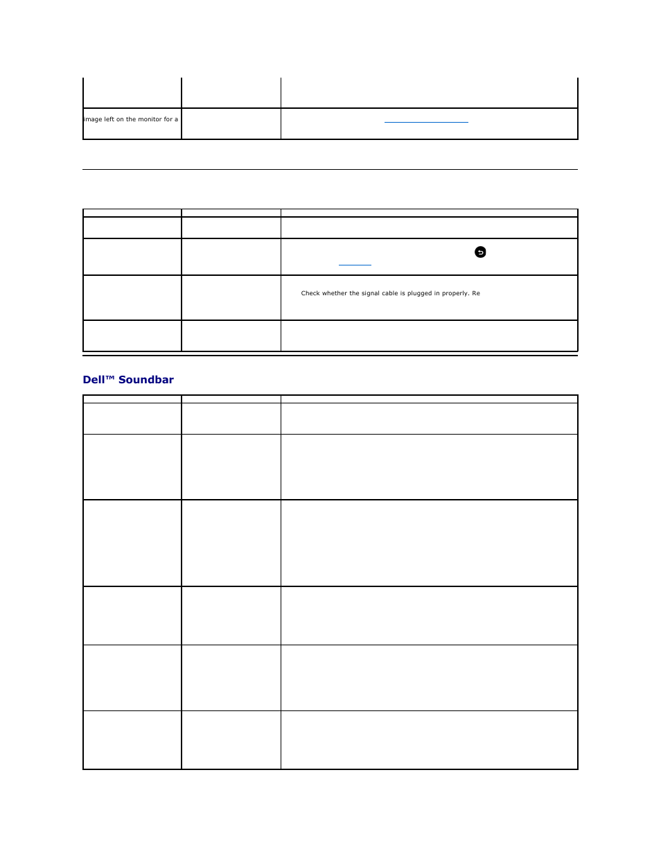 Product specific problems, Soundbar problems, Product specific problems dell™ soundbar problems | Dell E1912H Monitor User Manual | Page 31 / 32