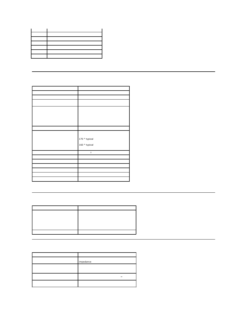 Flat panel specifications | Dell E1912H Monitor User Manual | Page 6 / 32