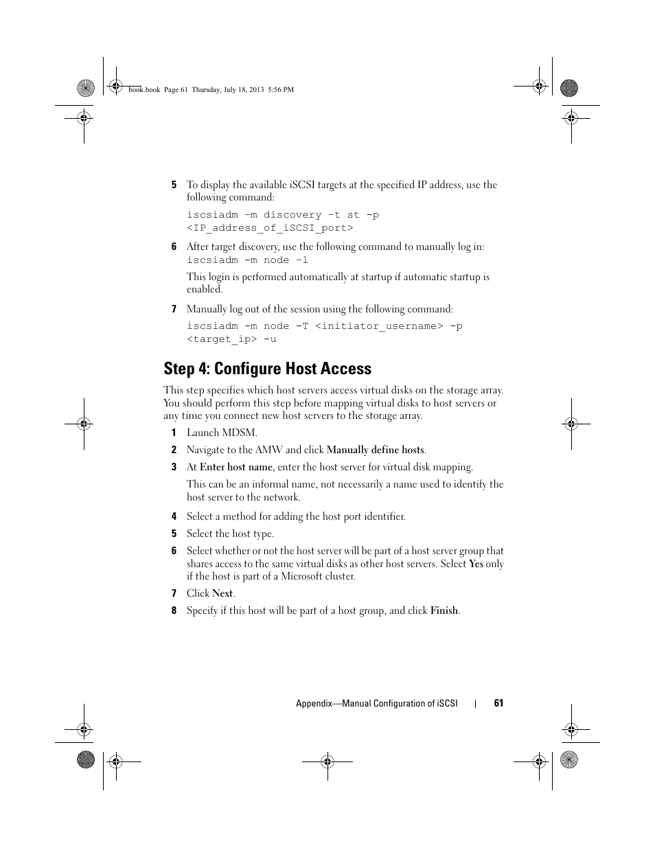 Step 4: configure host access | Dell PowerVault MD3200 User Manual | Page 61 / 74