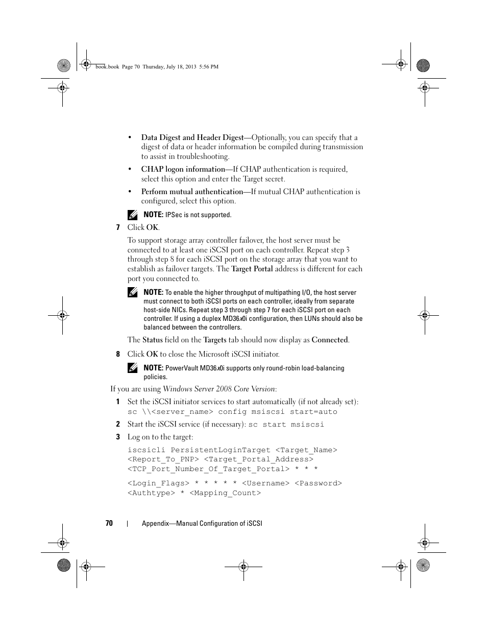 Dell PowerVault MD3200 User Manual | Page 70 / 74
