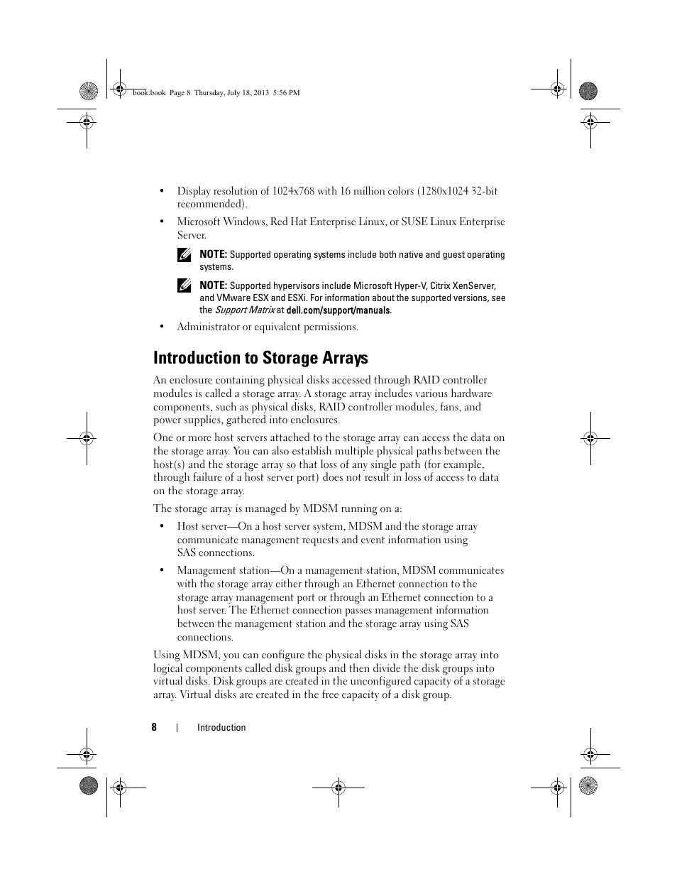 Introduction to storage arrays | Dell PowerVault MD3200 User Manual | Page 8 / 74