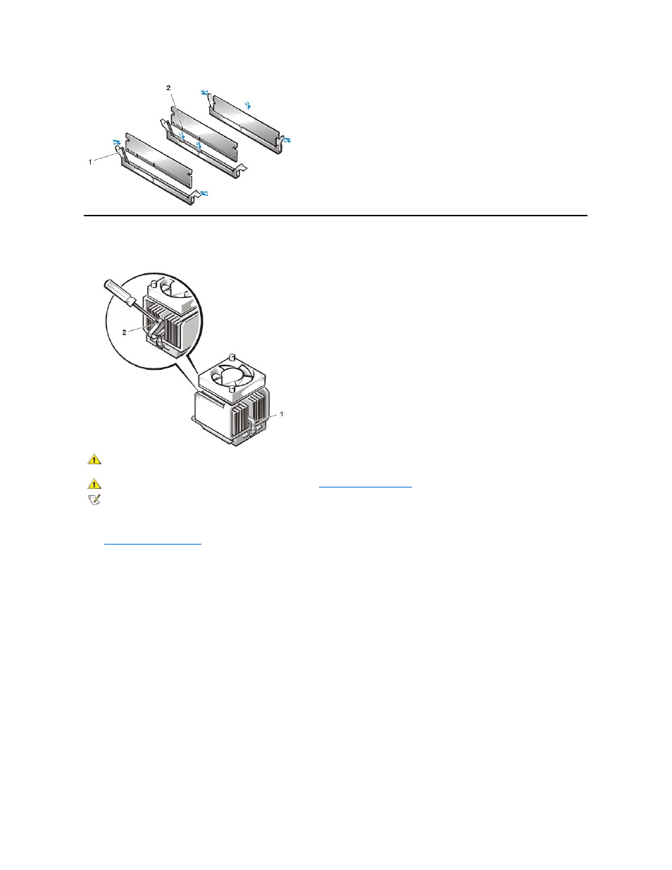 Microprocessor/heat sink assembly | Dell OptiPlex GX100 User Manual | Page 15 / 59