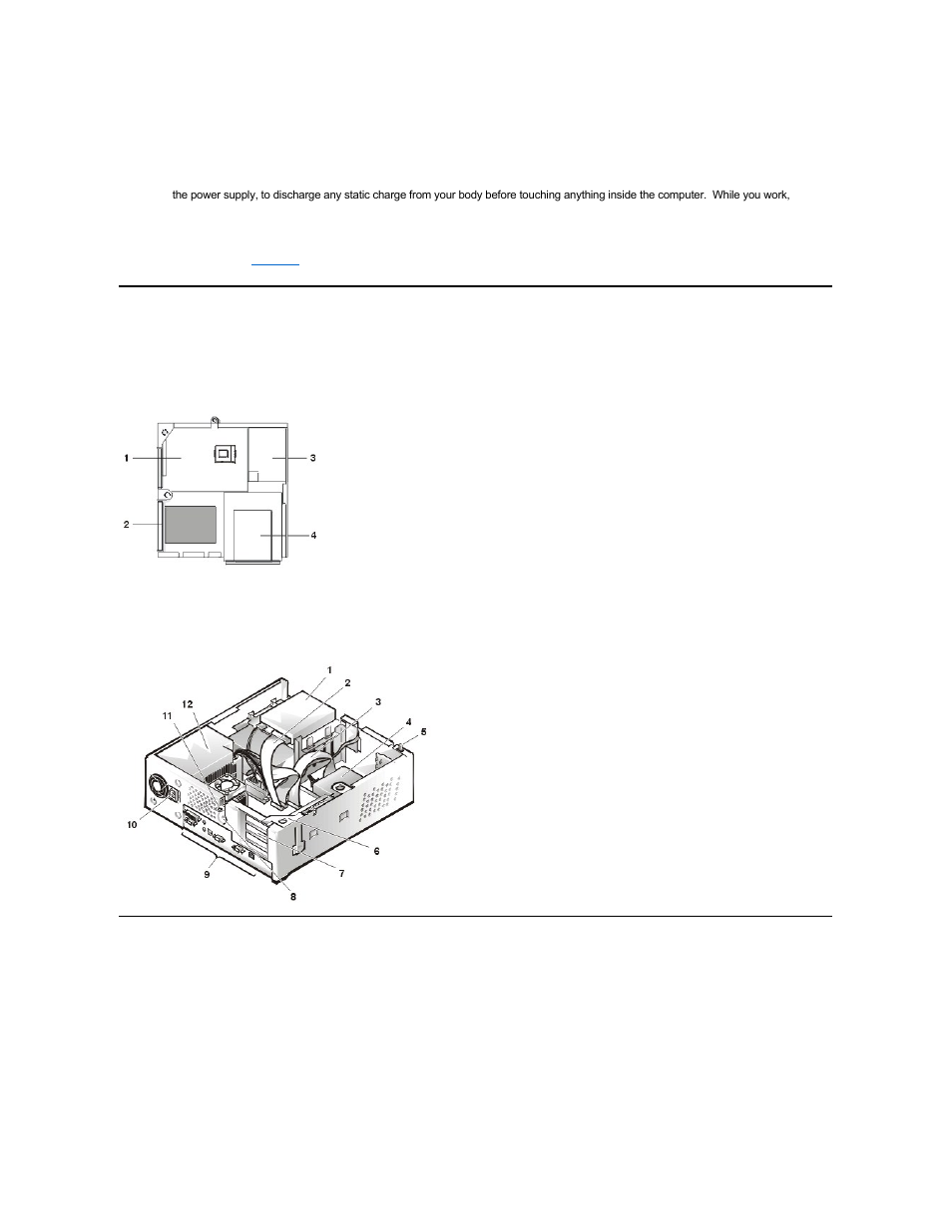 Removed the computer cover, Internal views, Computer cover | Dell OptiPlex GX100 User Manual | Page 3 / 59