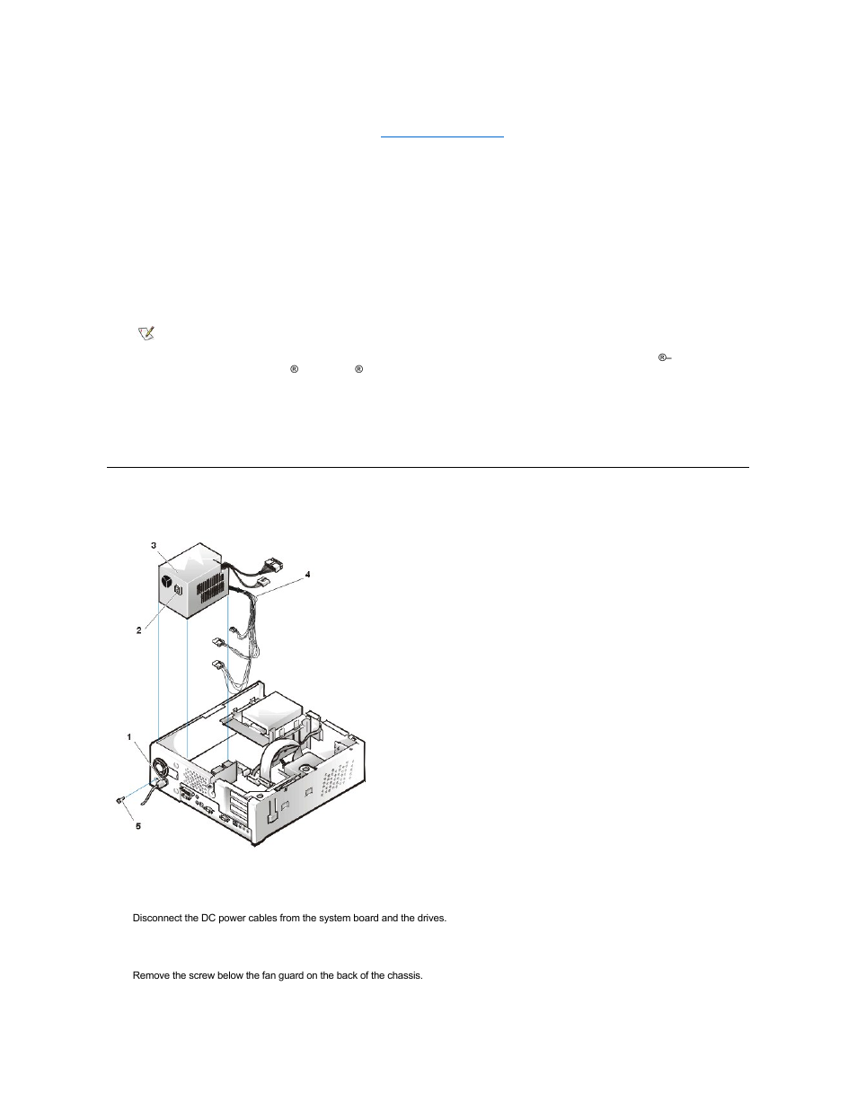 System power supply | Dell OptiPlex GX100 User Manual | Page 9 / 59
