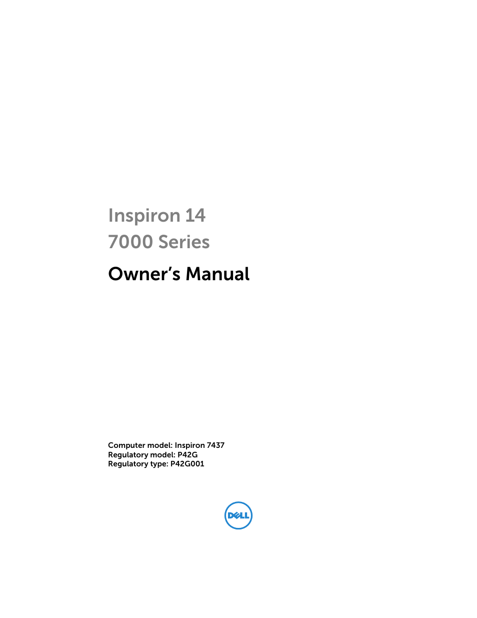 Dell Inspiron 14 (7437, Late 2013) User Manual | 48 pages