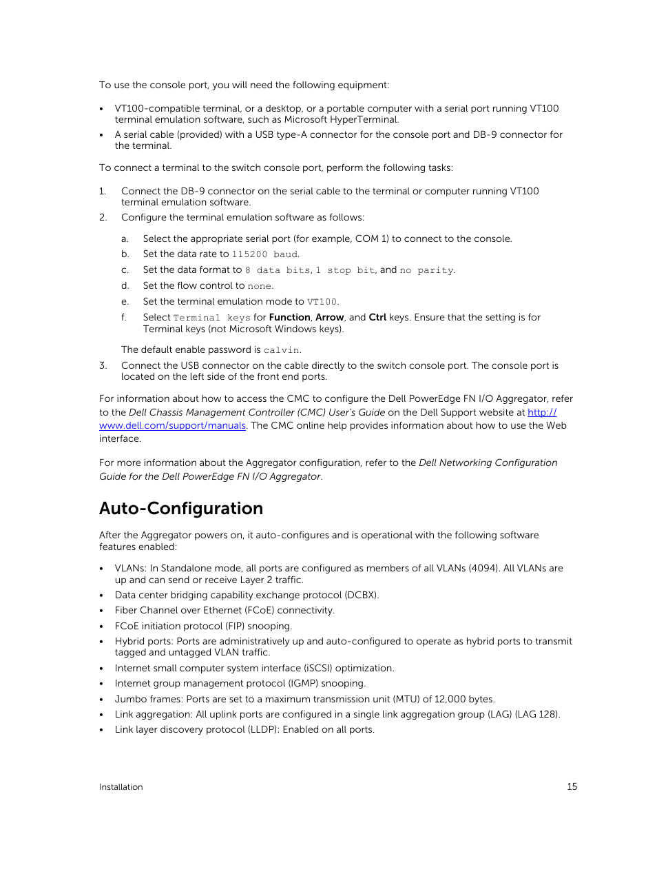 Auto-configuration | Dell PowerEdge FX2/FX2s User Manual | Page 15 / 24