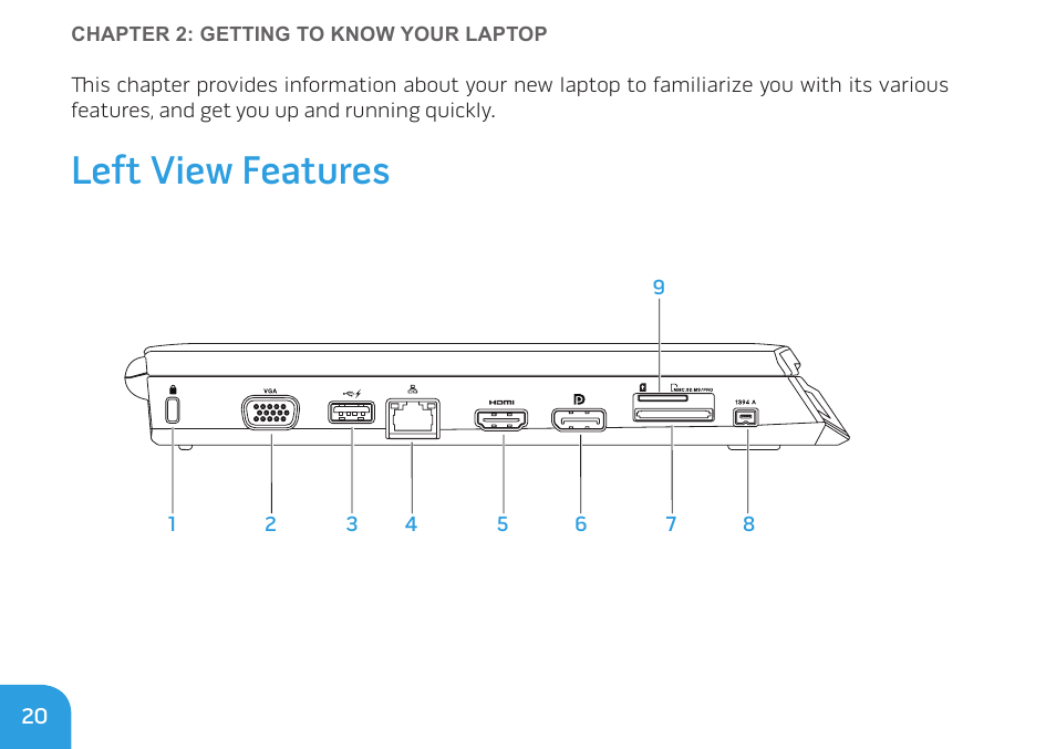Left view features | Dell Alienware M11x (Early 2010) User Manual | Page 20 / 100