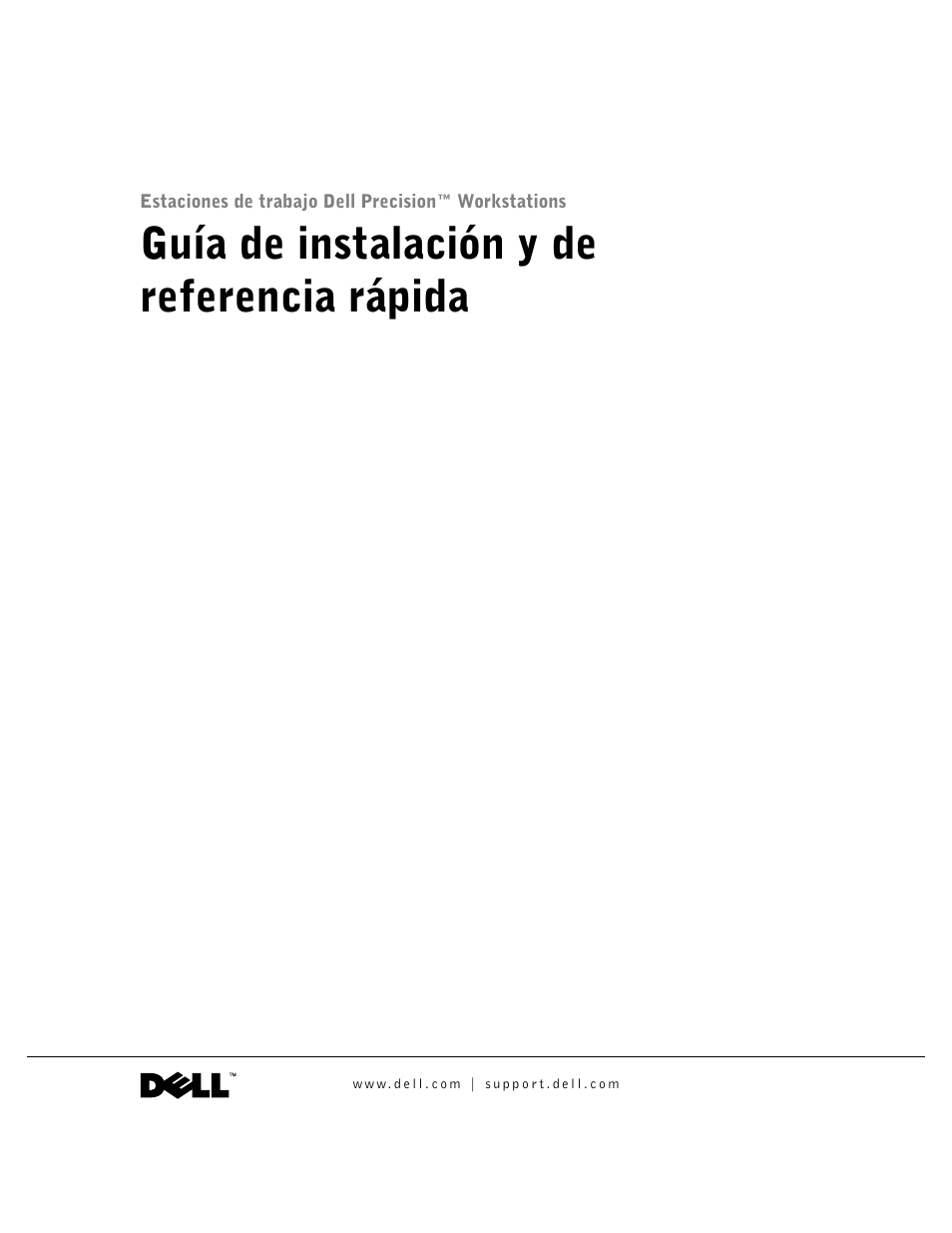 Guía de instalación y de referencia rápida | Dell Precision 340 User Manual | Page 155 / 206