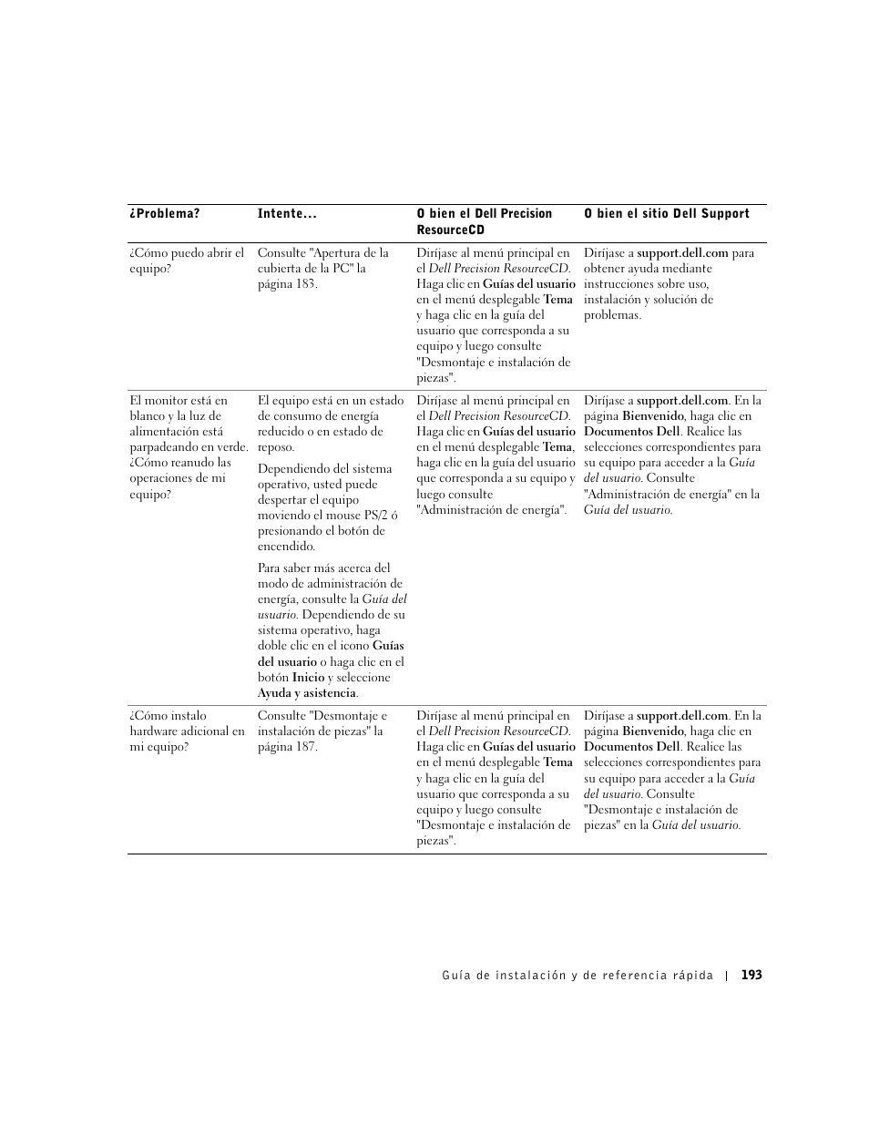 Dell Precision 340 User Manual | Page 193 / 206