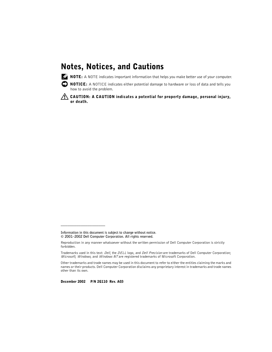 Dell Precision 340 User Manual | Page 2 / 206