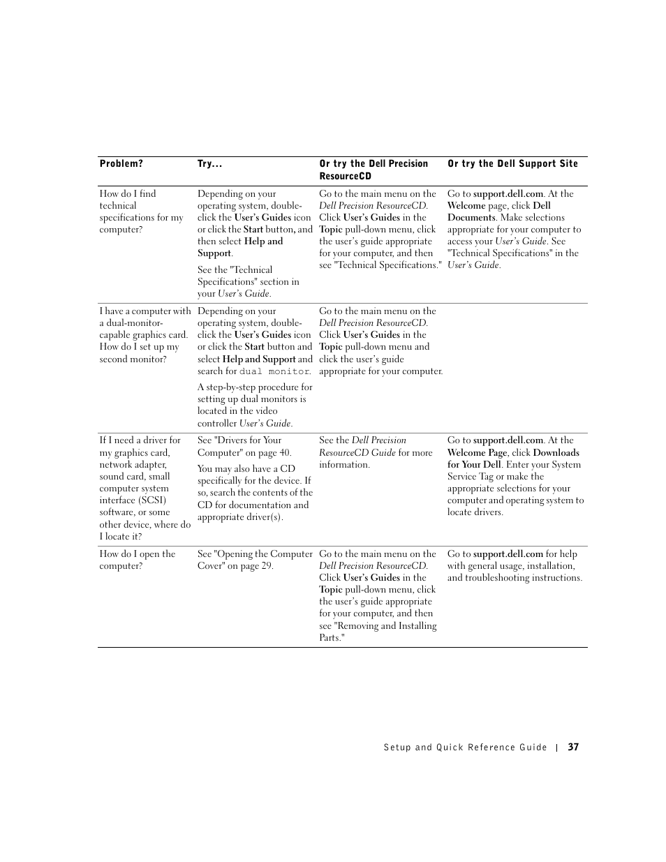 Dell Precision 340 User Manual | Page 37 / 206