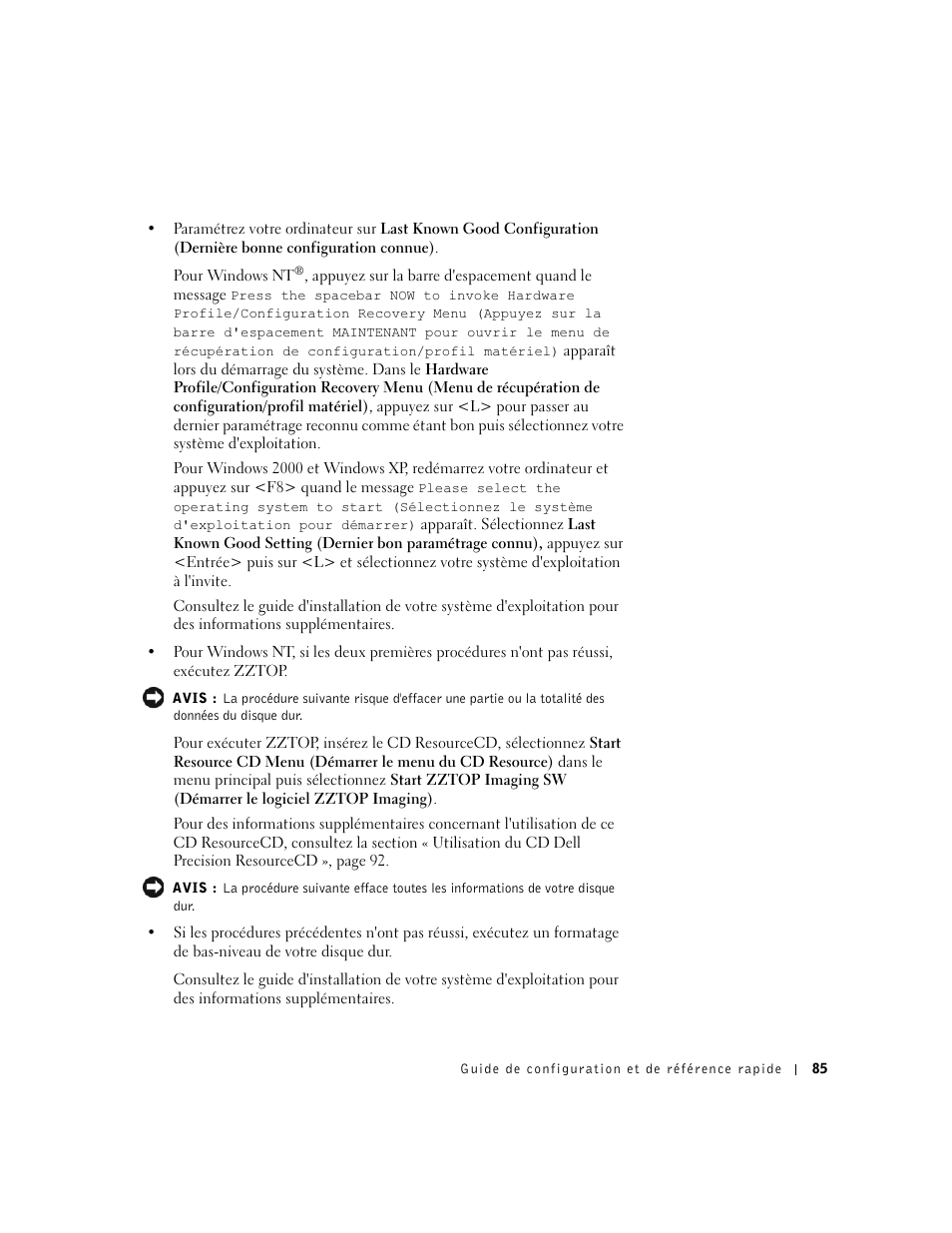 Dell Precision 340 User Manual | Page 85 / 206