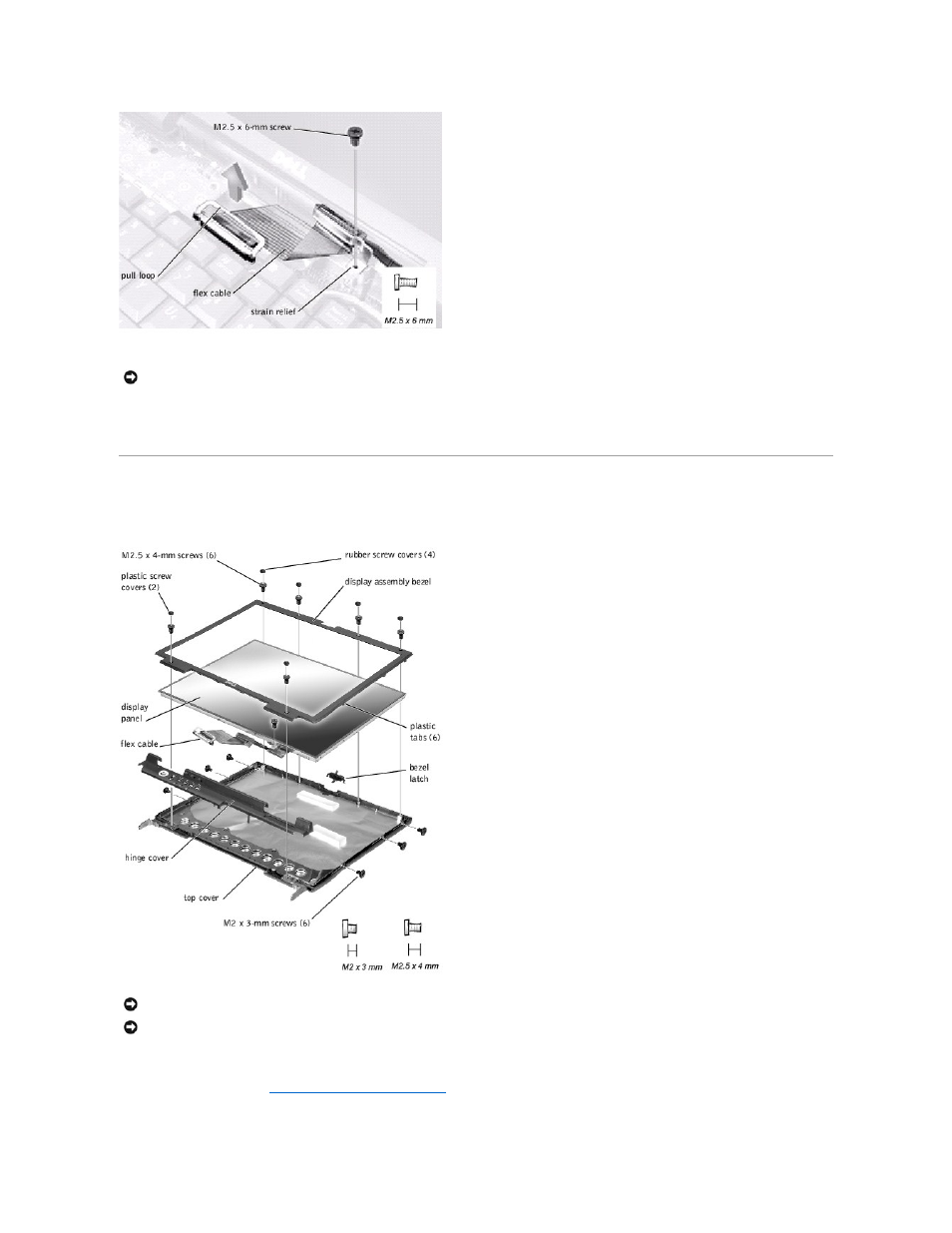 Display assembly bezel and panel, Removing the display assembly bezel | Dell Inspiron 8100 User Manual | Page 23 / 60