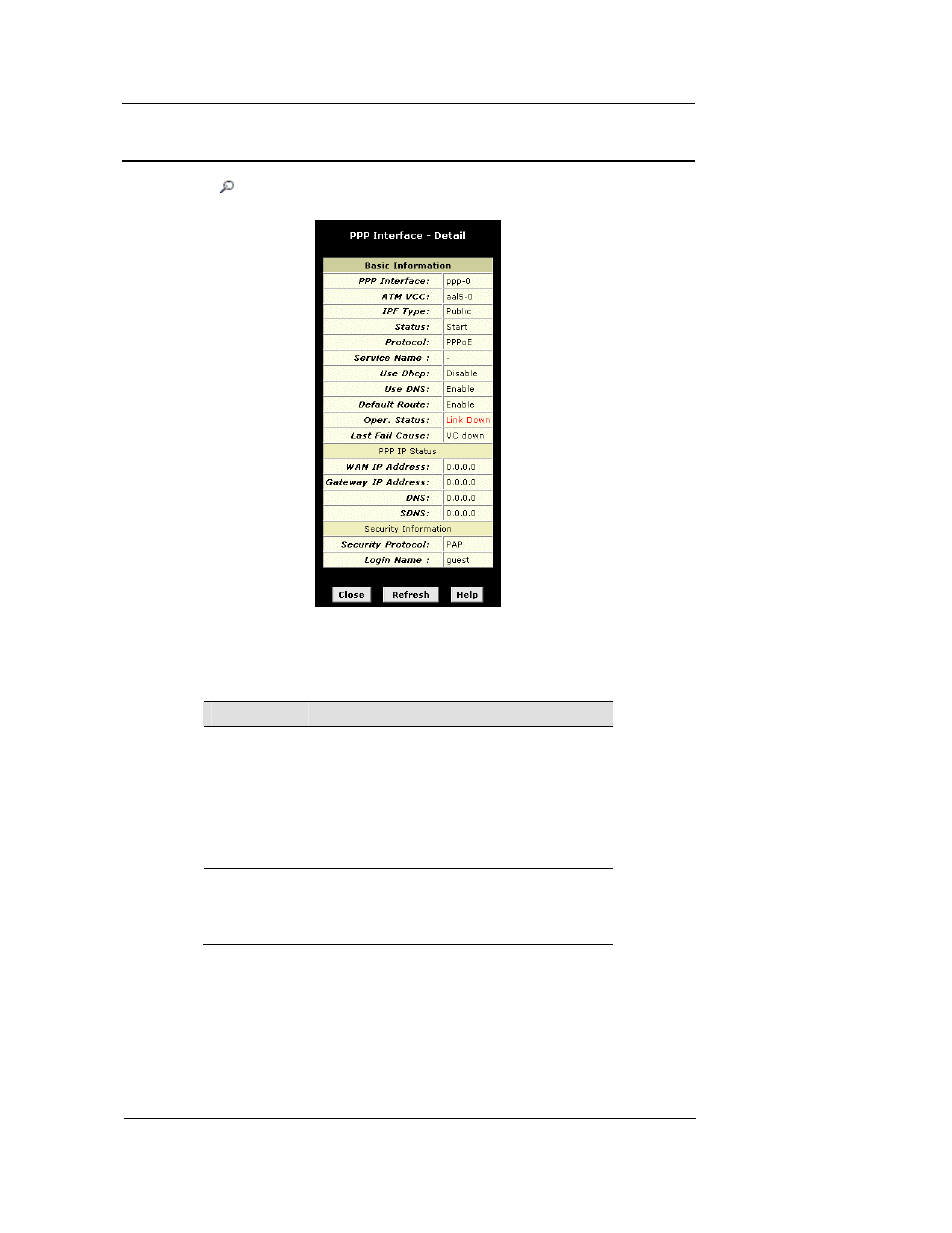 Viewing ppp interface details | Best Data Products DSL502E_EU User Manual | Page 57 / 72