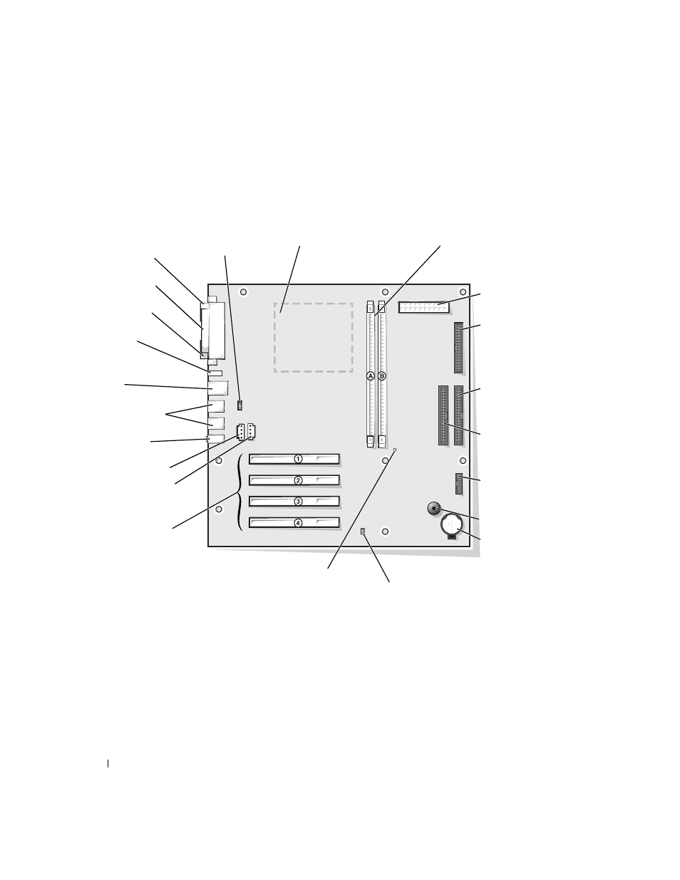 System board | Dell Dimension 2200 User Manual | Page 66 / 140
