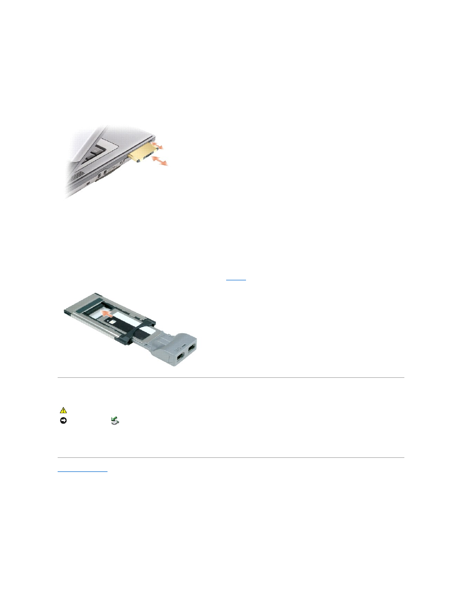 Removing a card or blank, Pc card, Expresscard | Dell Latitude D620 ATG User Manual | Page 18 / 107