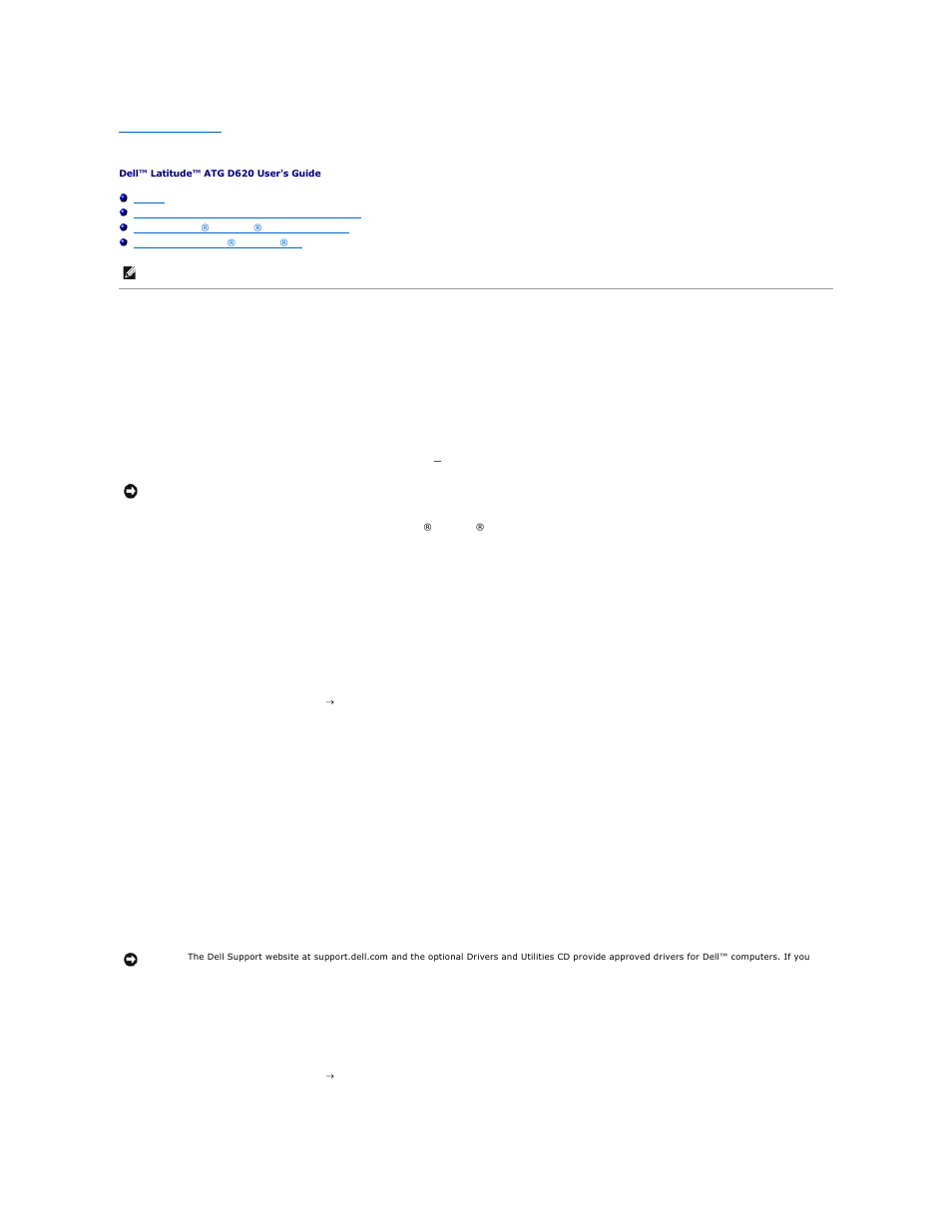 Reinstalling software, Drivers, What is a driver | Identifying drivers, Reinstalling drivers and utilities | Dell Latitude D620 ATG User Manual | Page 22 / 107