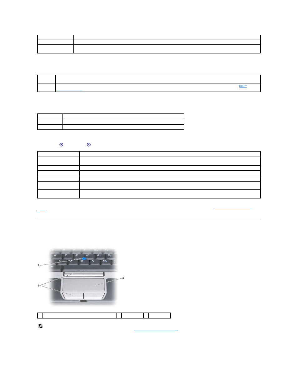 Touch pad and track stick, Power management, Speaker functions | Microsoft® windows® logo key functions | Dell Latitude D620 ATG User Manual | Page 52 / 107