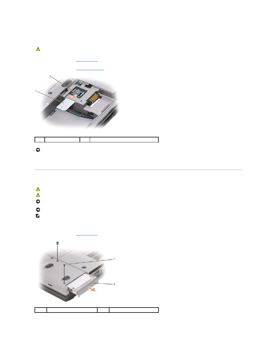 Subscriber identity module (sim) card, Hard drive | Dell Latitude D620 ATG User Manual | Page 66 / 107