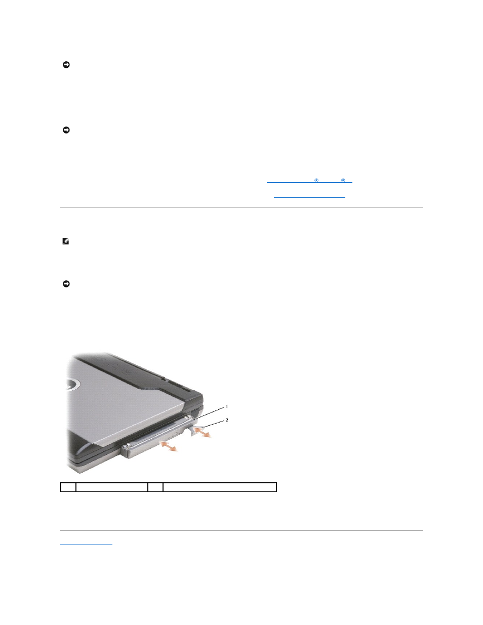 Media bay, Removing media bay devices | Dell Latitude D620 ATG User Manual | Page 67 / 107