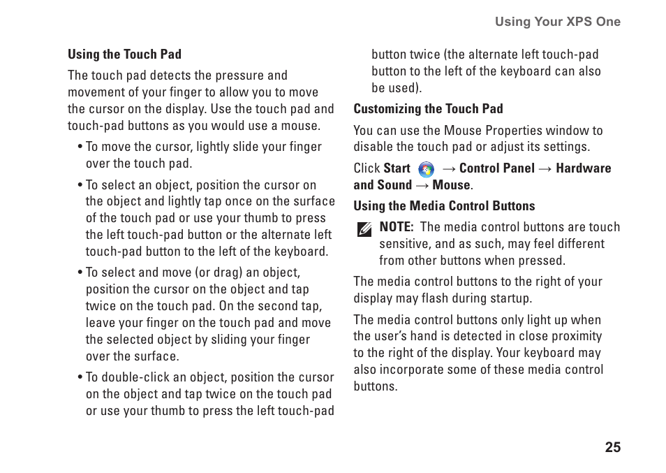 Dell XPS One 20 (Mid 2008) User Manual | Page 27 / 70