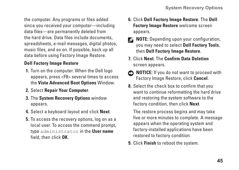 Dell XPS One 20 (Mid 2008) User Manual | Page 47 / 70