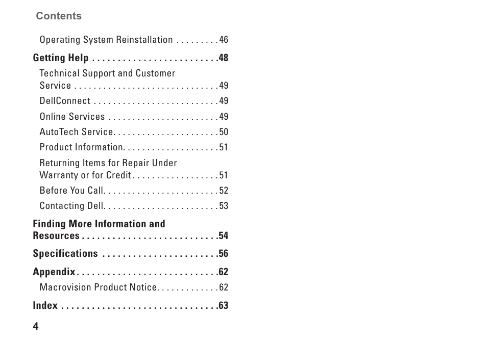 Dell XPS One 20 (Mid 2008) User Manual | Page 6 / 70