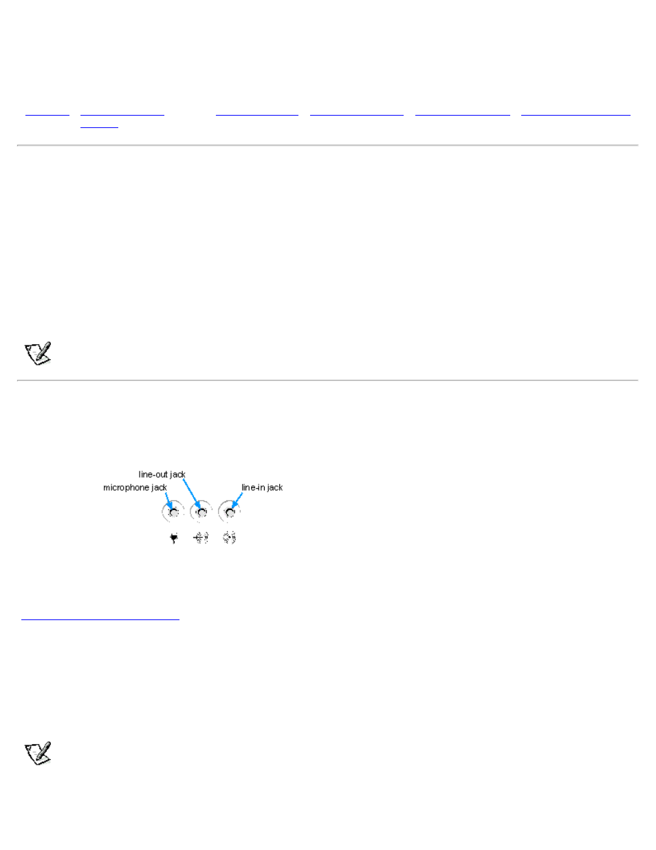 Using the integrated audio controller, Connecting audio devices, Overview | Dell Precision 610 User Manual | Page 49 / 136