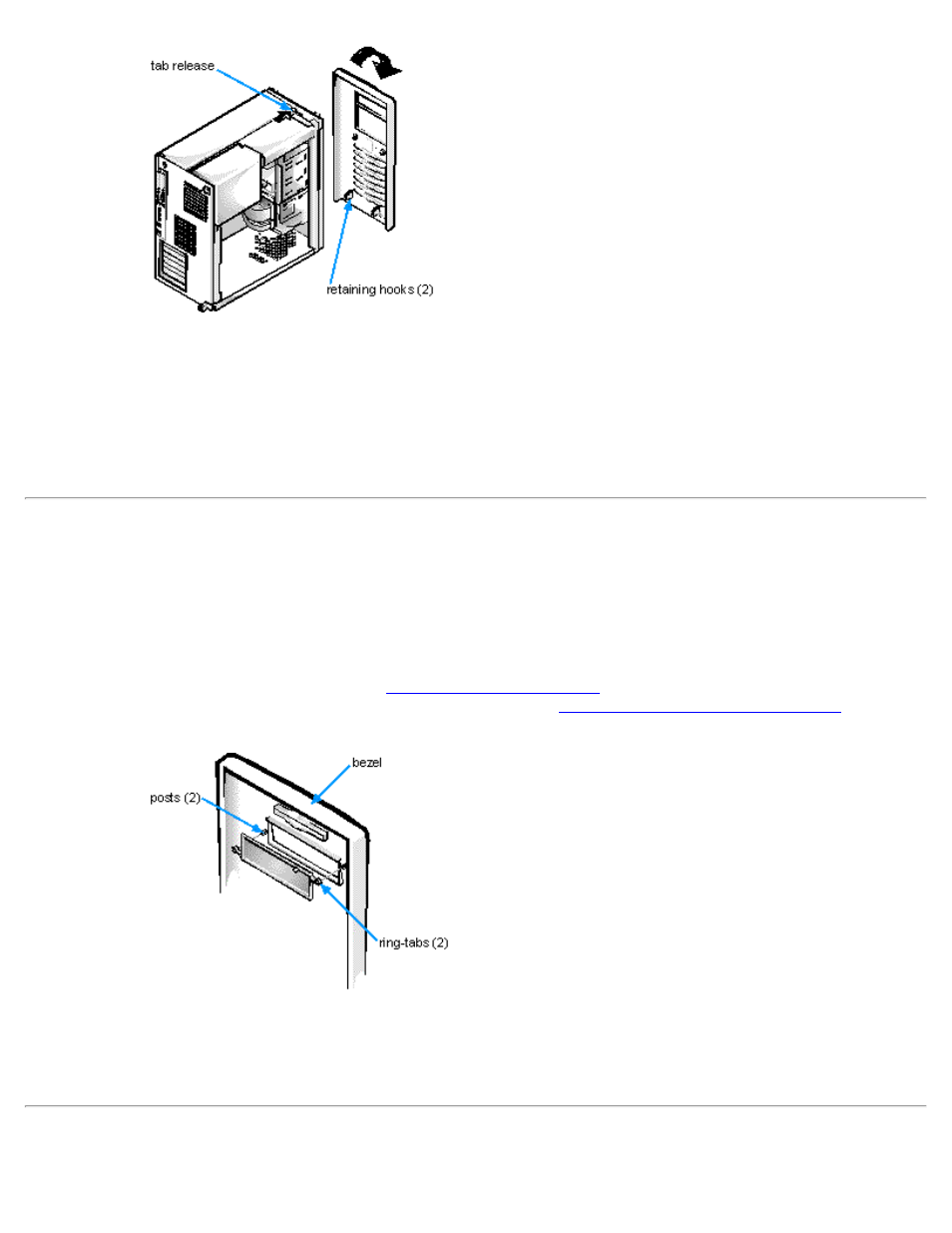 Removing and replacing front-panel inserts, Connecting drives | Dell Precision 610 User Manual | Page 71 / 136