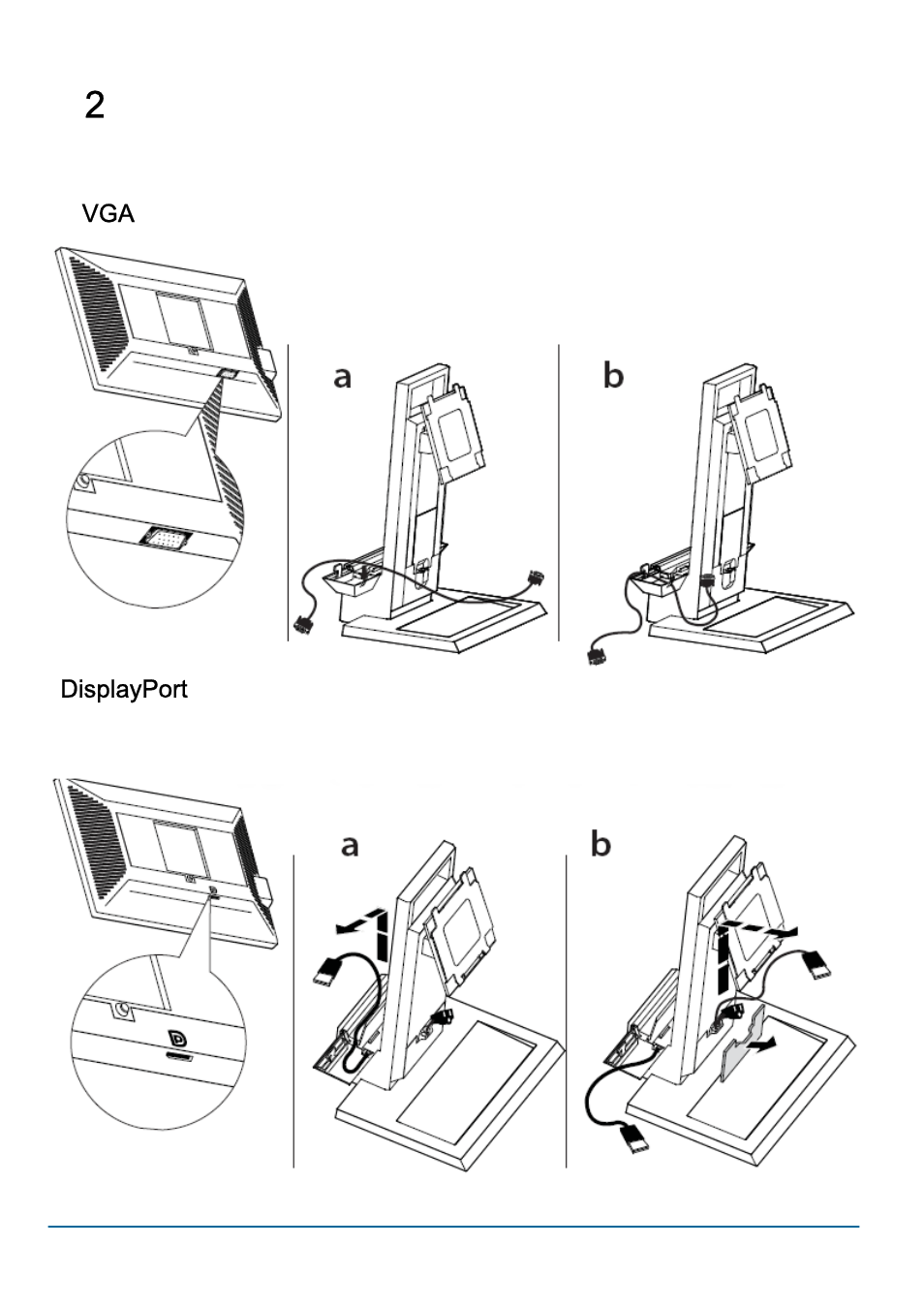 Vga displayport | Dell P190s Monitor User Manual | Page 7 / 15