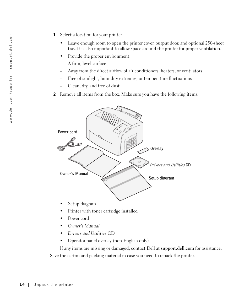 Dell P1500 Personal Mono Laser Printer User Manual | Page 14 / 100