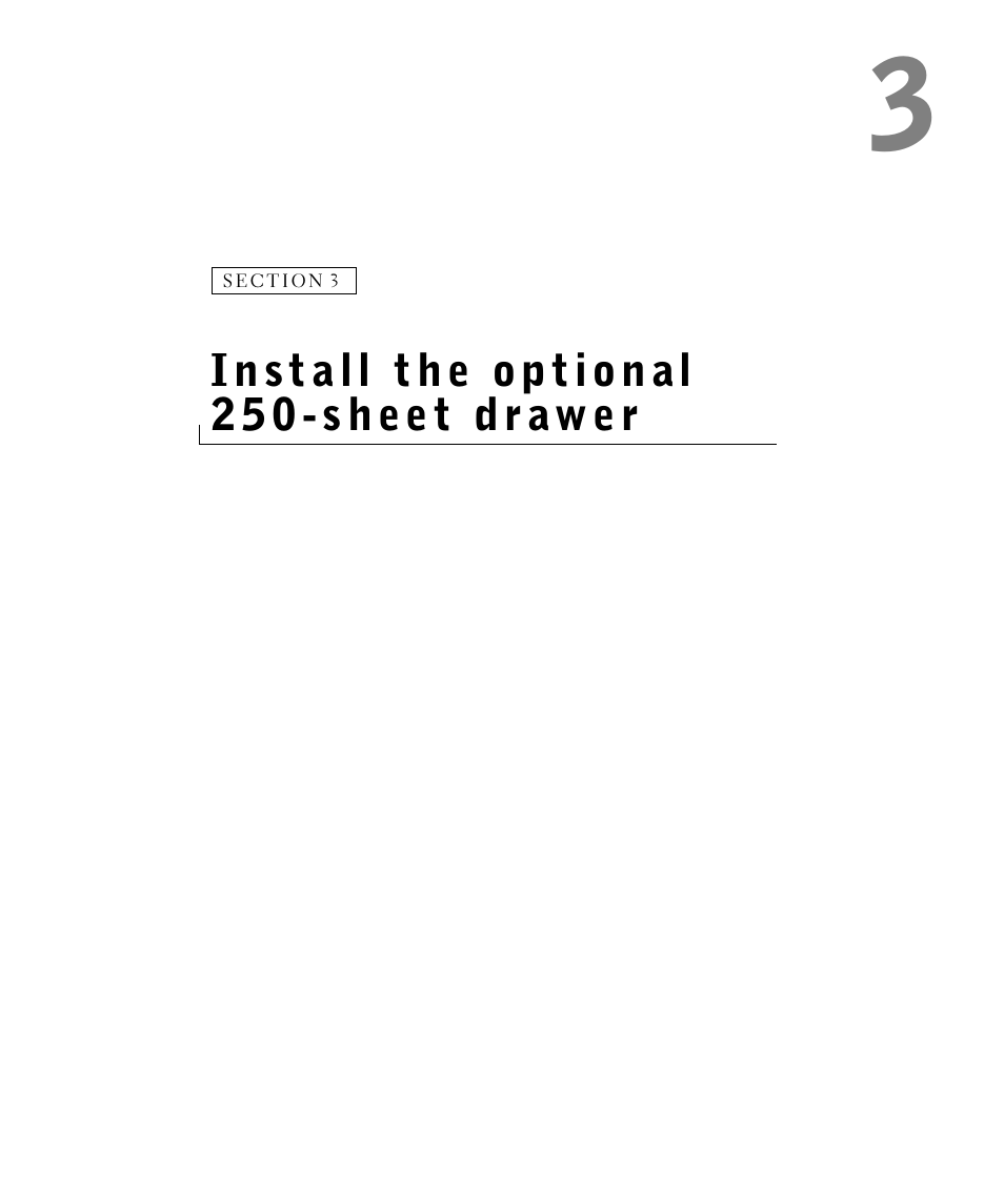 Install the optional 250-sheet drawer | Dell P1500 Personal Mono Laser Printer User Manual | Page 21 / 100