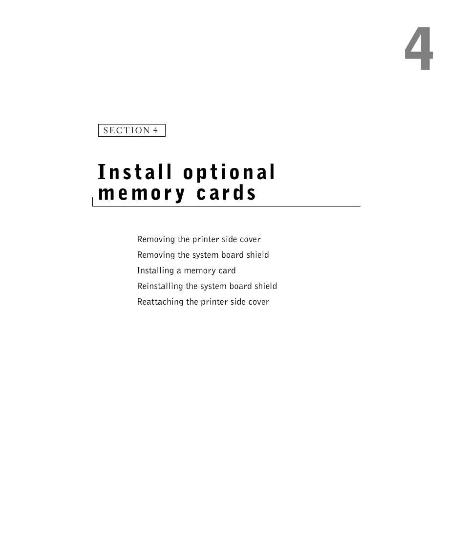 Install optional memory cards, Install optional memor y cards | Dell P1500 Personal Mono Laser Printer User Manual | Page 25 / 100