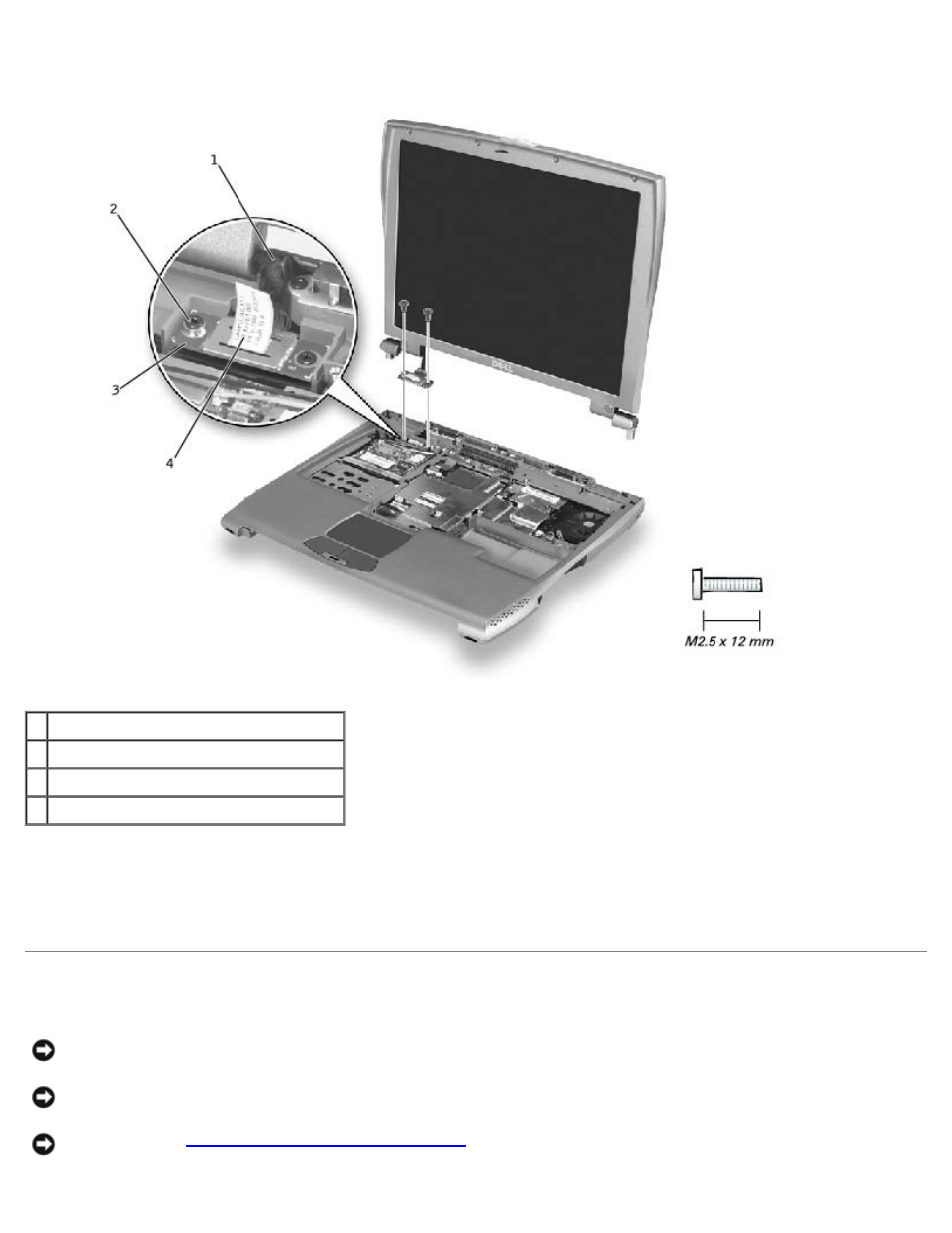 Replacing the display latch | Dell Latitude C400 User Manual | Page 21 / 41