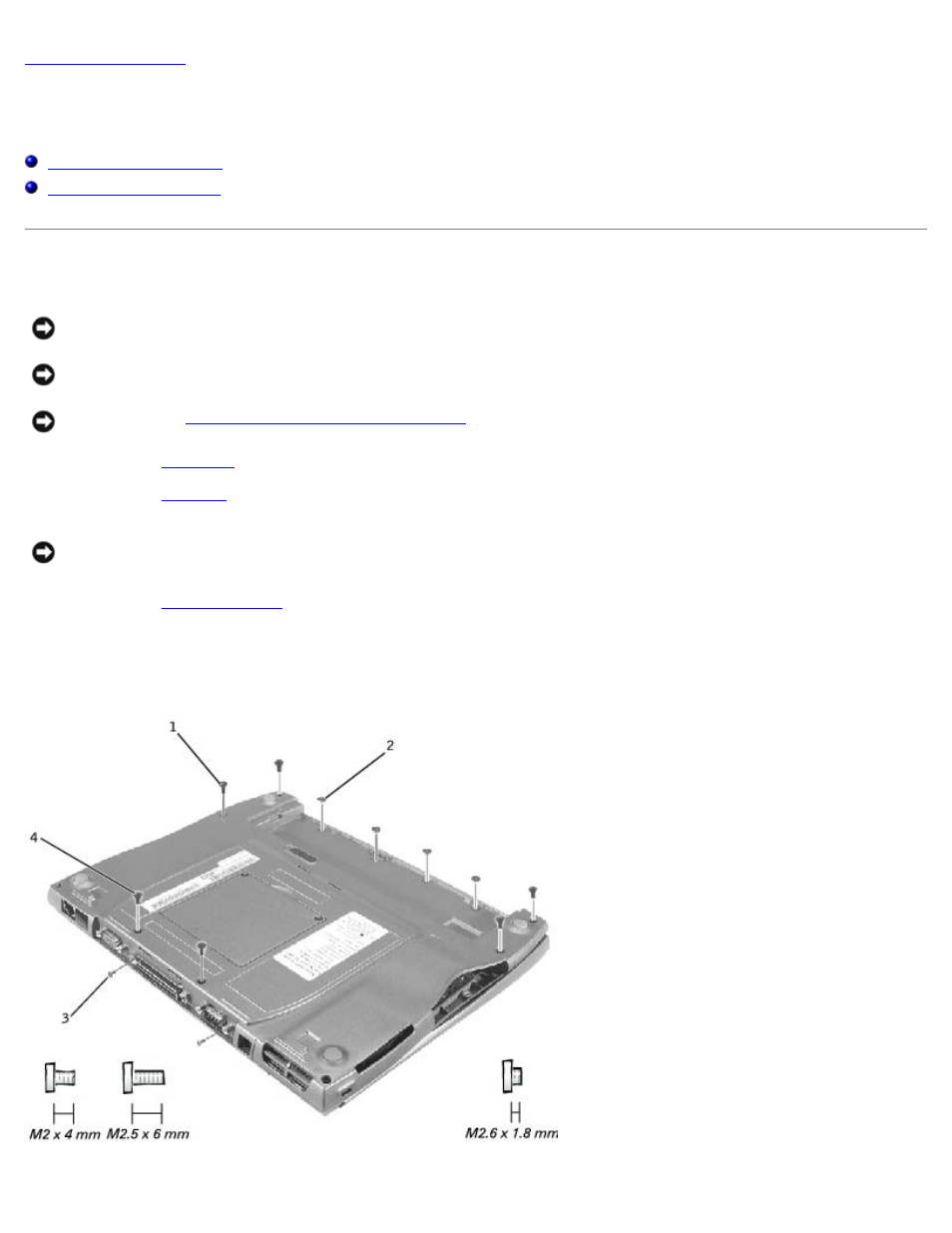 Palm rest : dell latitude c400 service manual, Palm rest, Removing the palm rest | Dell Latitude C400 User Manual | Page 23 / 41