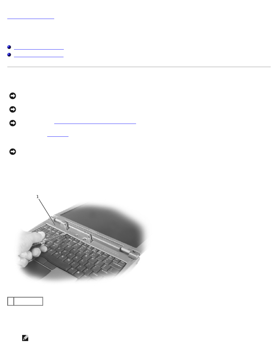 Keyboard : dell latitude c400 service manual, Keyboard, Removing the keyboard | Dell Latitude C400 User Manual | Page 8 / 41