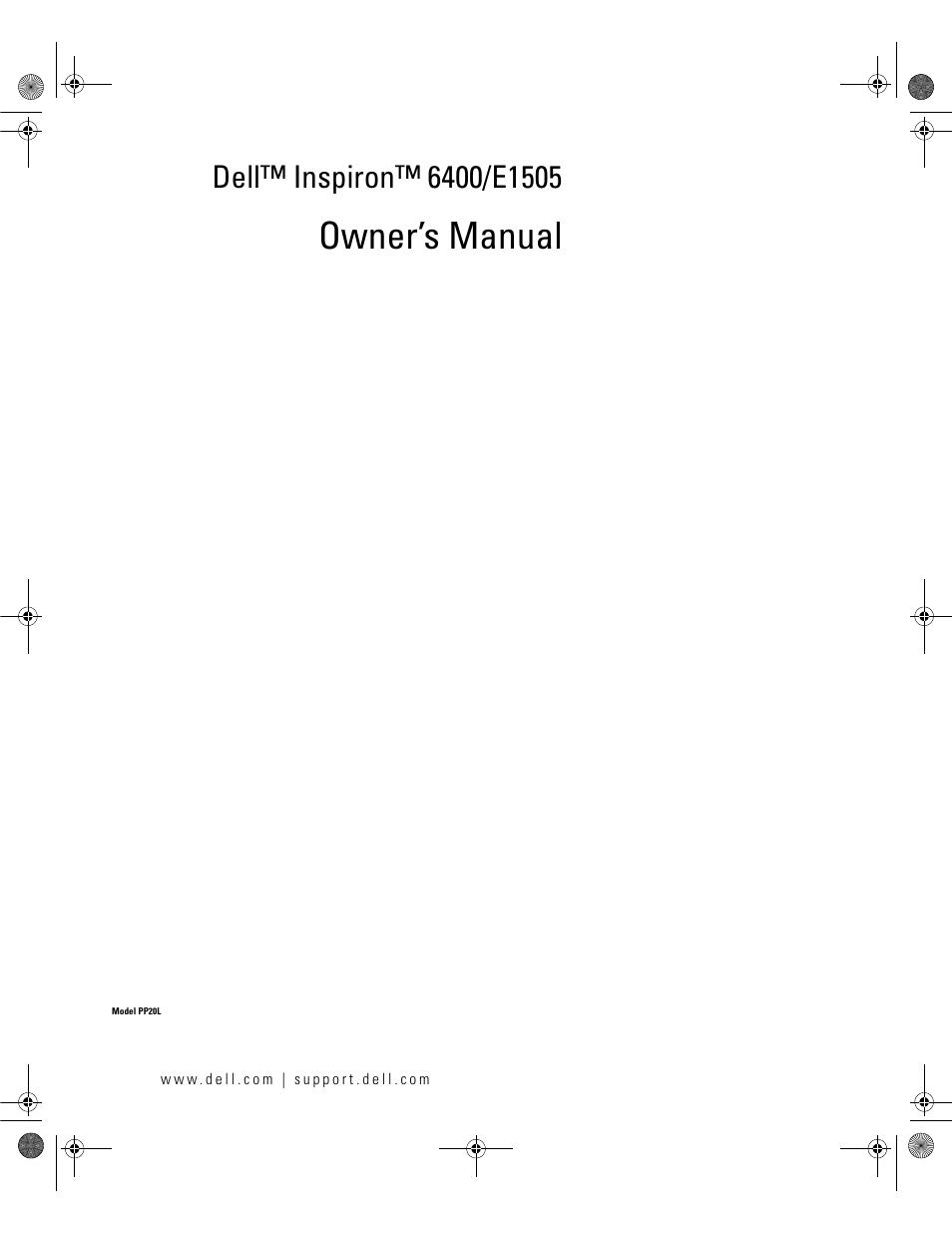 Dell Inspiron 6400 User Manual | 186 pages